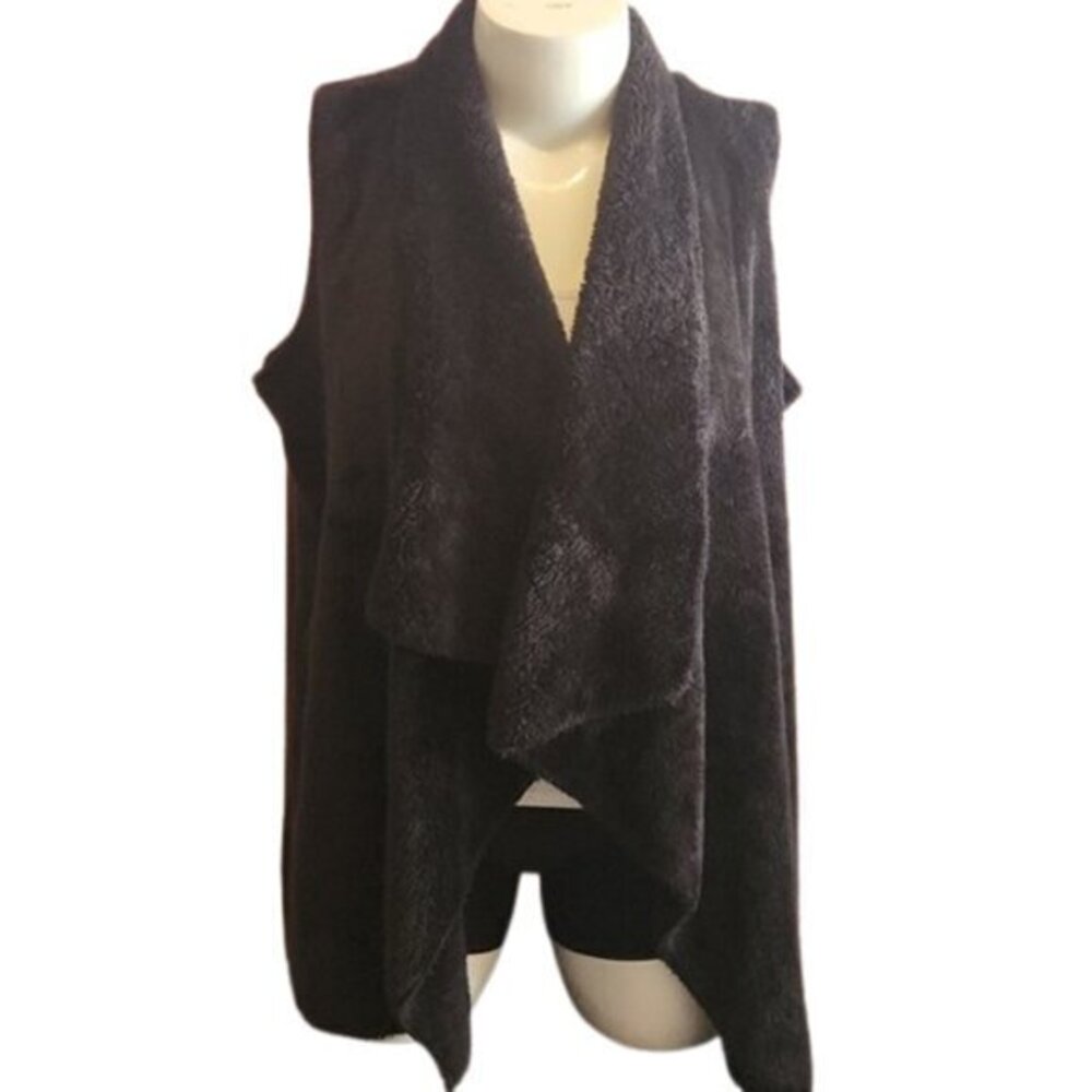 [Say What?] Black Sleeveless Soft Cardigan - Size 1X
